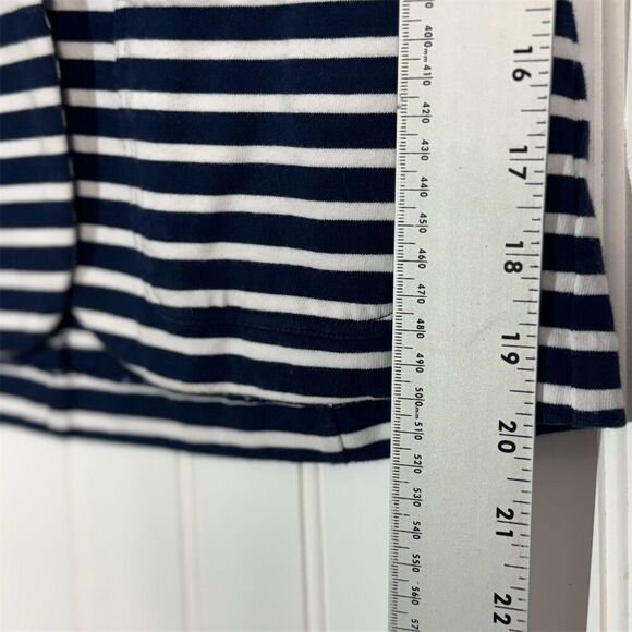 Lauren Ralph Lauren Blazer S Navy Stripe Knit Jacket Gold Button Nautical Preppy - Picture 7 of 8